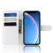  iPhone 11 Fodral Litchi Läder Vit