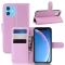  iPhone 11 Fodral Litchi Läder Ljus Rosa