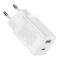 BASEUS Baseus 30W Super Pro USB-C / USB-A PD QC Väggladdare Vit