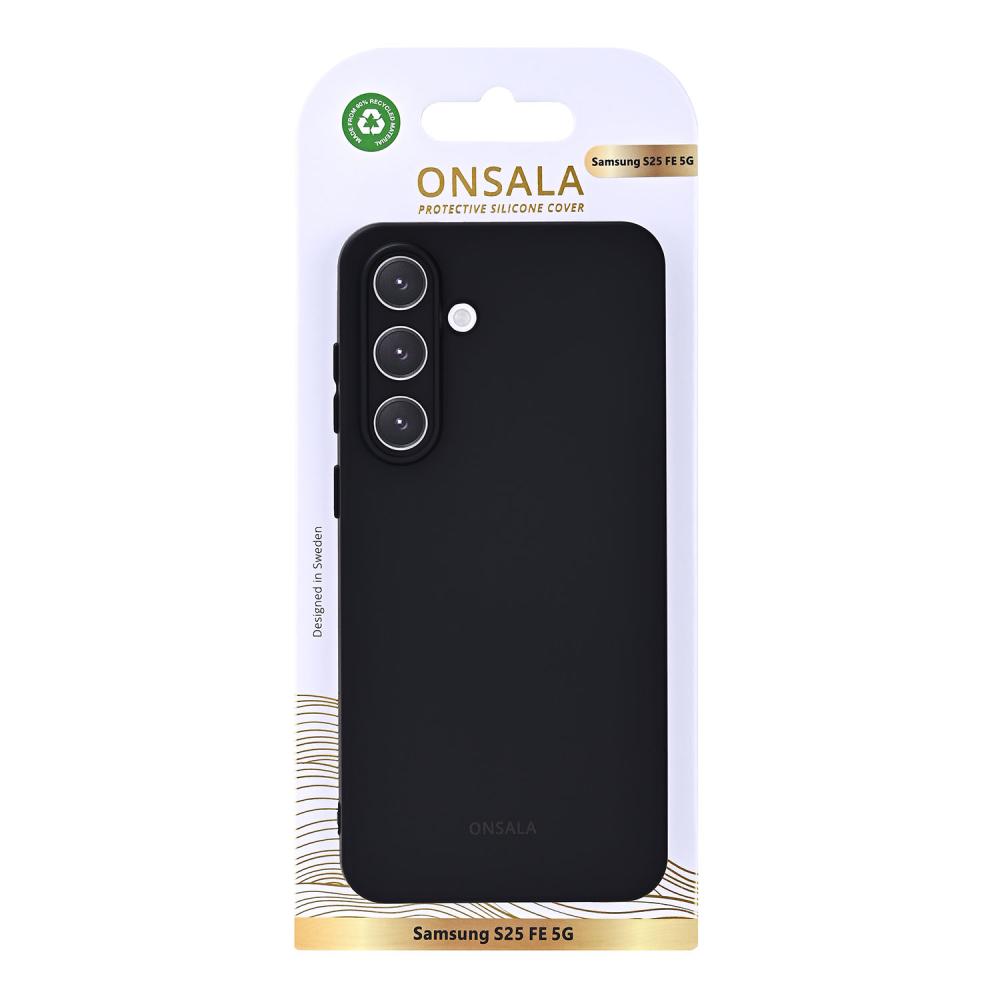 Onsala Onsala Samsung Galaxy S25 FE 5G Mobilskal Med Silikonkänsla Svart
