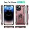  iPhone 15 Pro Max Skal Shockproof Armor Ring Roséguld