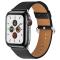  Äkta Läder Armband Apple Watch 42/41/40/38 mm - Svart