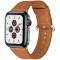  Äkta Läder Armband Apple Watch 42/44/45/46/49 mm Brun