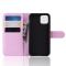  iPhone 11 Fodral Litchi Läder Ljus Rosa