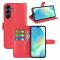  Samsung Galaxy A17 Fodral Litchi Läder Röd