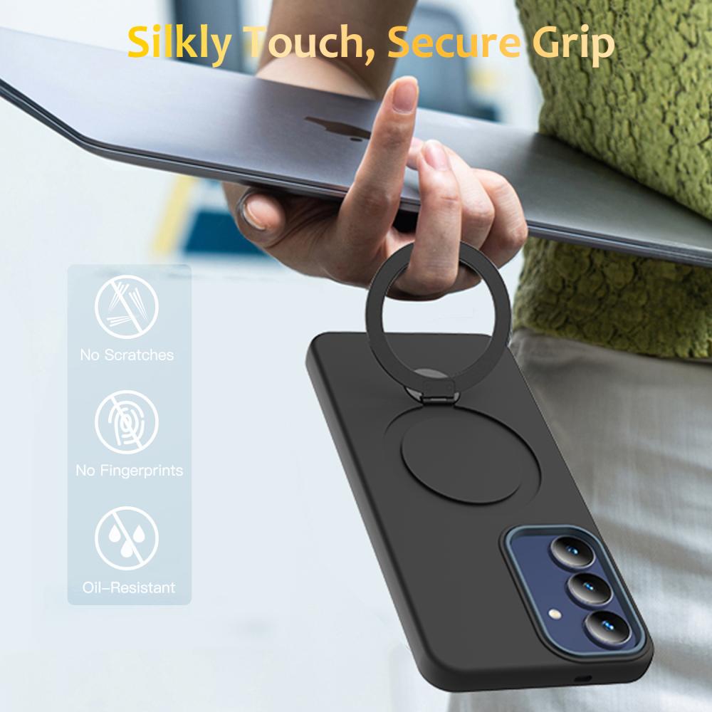  Samsung Galaxy S26 Skal MagSafe Kickstand Hybrid Svart
