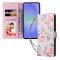  Samsung Galaxy A57 5G Fodral RFID Läder Rosa Blommor