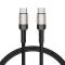 Tech-Protect 100W/5A 1m PD USB-C - USB-C Kabel UltraBoost Evo Titanium