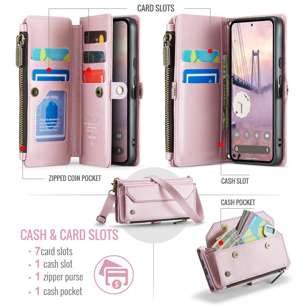CASEME CASEME Google Pixel 10/10 Pro / 9/9 Pro Fodral Läder Rosa