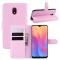  Xiaomi Redmi 8A - Litchi Plånboksfodral - Ljus Rosa