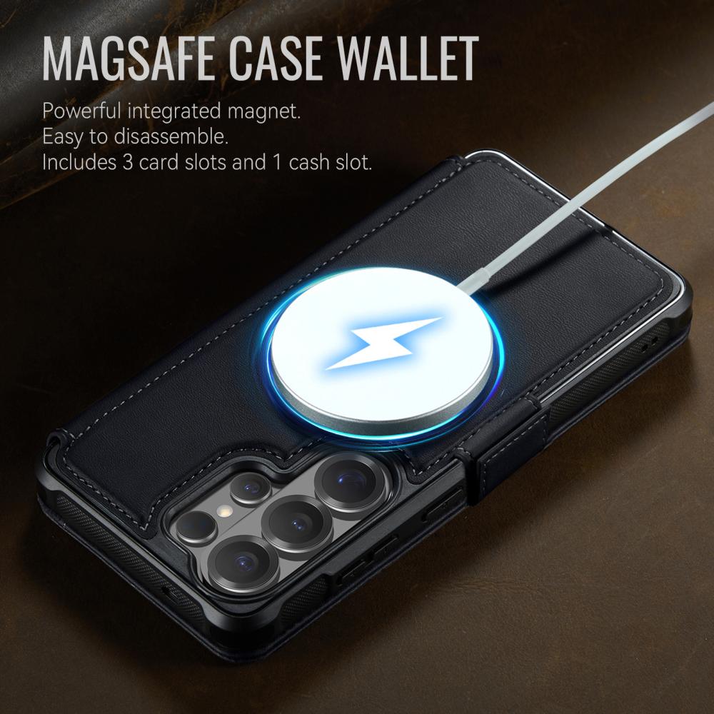 CASEME CASEME Samsung Galaxy S25 Ultra Skal RFID Plånbok Svart