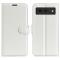  Google Pixel 8A Litchi Läder Fodral Vit