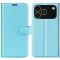  iPhone 17 Pro Max Fodral Litchi Läder Blå