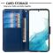  Samsung Galaxy S23 Ultra Fodral Solid Läder Blå
