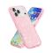  iPhone 17 Pro Skal Hybrid Glitter Rosa