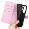  Samsung Galaxy S24 Ultra Fodral Läder Litchi Ljus Rosa