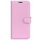 Samsung Galaxy S24 Ultra Fodral Läder Litchi Ljus Rosa