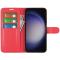  Samsung Galaxy S24 Ultra Fodral Läder Litchi Röd