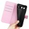  Google Pixel 8A Litchi Läder Fodral Ljus Rosa