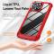  iPhone 15 Pro Max Skal Armor Shockproof Hybrid Röd