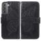  Samsung Galaxy S22 Plus Fodral Butterfly Tryckt Läder Svart