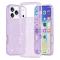  iPhone 17 Pro Skal Hybrid Glitter Lila