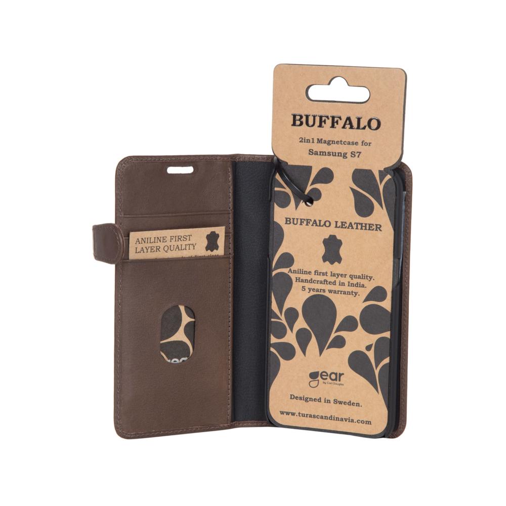 Buffalo Buffalo Samsung Galaxy S7 Fodral 2in1 Äkta Läder Brun