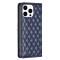  iPhone 16 Pro Fodral Diamond Flip Läder Mörk Blå