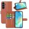  Samsung Galaxy A17 Fodral Litchi Läder Brun