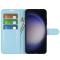  Samsung Galaxy S24 Ultra Fodral Läder Litchi Ljus Blå