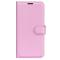  Google Pixel 8A Litchi Läder Fodral Ljus Rosa