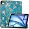  iPad Air 13 2026-2024 Tri-Fold Fodral Pennhållare Peach Blossom
