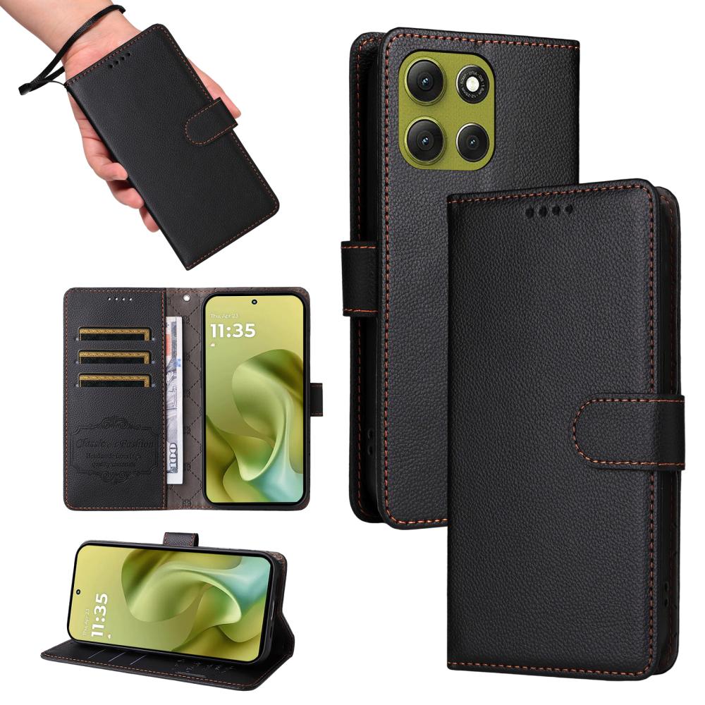  Motorola Moto G86 Power / G86 5G Fodral Läder Svart
