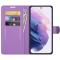  Samsung Galaxy S22 Fodral Litchi Textur Lila