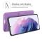  Samsung Galaxy S22 Fodral Litchi Textur Lila