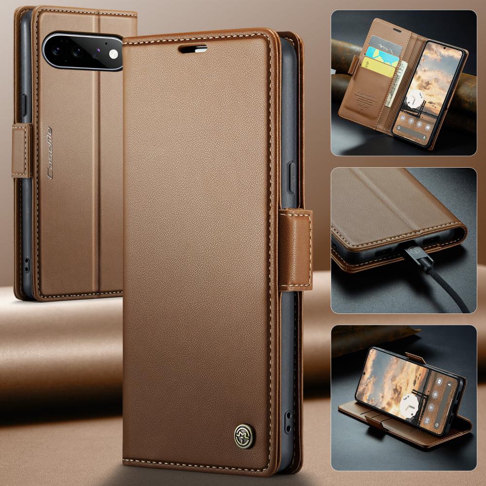 CASEME CASEME Google Pixel 11 / 11 Pro Fodral RFID Läder Brun