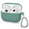  AirPods 3 Skal Silikon Med Krok Grön