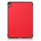  iPad Air 2026-2020 Fodral Tri-Fold Litchi Röd