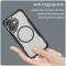  iPhone 16 Skal MagSafe Kolfiber Textur Hybrid Svart