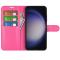  Samsung Galaxy S24 Ultra Fodral Läder Litchi Rosa