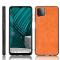 Samsung Galaxy A12 - Läderbelagt Hybrid Skal - Orange