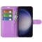  Samsung Galaxy S24 Ultra Fodral Läder Litchi Lila