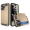  iPhone 15 Plus Skal Hybrid Armor Med Kortfack Guld