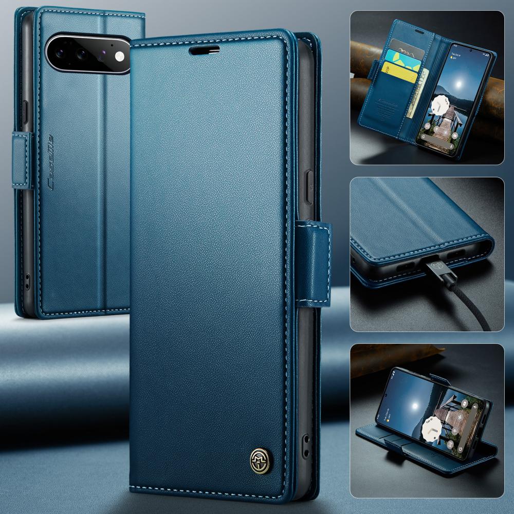 CASEME CASEME Google Pixel 11 / 11 Pro Fodral RFID Läder Blå