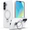  Samsung Galaxy A16 Skal MagSafe Kickstand Hybrid Vit