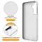  Samsung Galaxy A16 Skal MagSafe Kickstand Hybrid Vit