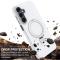  Samsung Galaxy A16 Skal MagSafe Kickstand Hybrid Vit