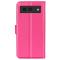  Google Pixel 8A Litchi Läder Fodral Rosa