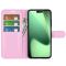  iPhone 17 Pro Max Fodral Litchi Läder Ljus Rosa