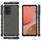  Samsung Galaxy A72 - Armor Honeycomb Textur Skal - Svart